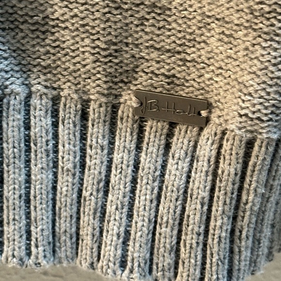 JB Holt Buckle Mens XL Pullover Sweater Gray 1/4 Button Up Knit Cotton Blend - Picture 4 of 6